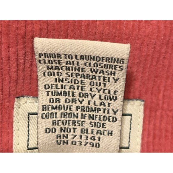 L.L. Bean Women's Corduroy Pink Coral Nylon Button Blazer With Pockets Size 18P - Picture 4 of 5